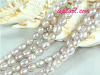 purple 4mm rice freshwater pearl strand