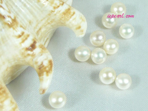 per 50pcs ivory white 5-5.5mm round loose freshwater pearl beads