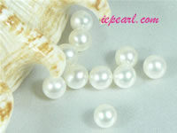 per 50pcs ivory white 6-6.5mm round loose freshwater pearl beads