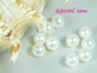 per 50pcs ivory white 6.5-7mm round loose freshwater pearl beads