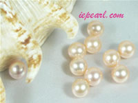 per 50pcs pink 6.5-7mm round loose freshwater pearl beads