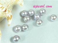per 50pcs gray 6.5-7mm round loose freshwater pearl beads