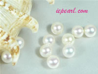 per 50pcs ivory white 7-7.5mm round loose freshwater pearl beads