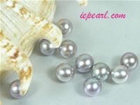 per 50pcs gray 7-7.5mm round loose freshwater pearl beads