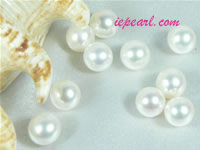per 50pcs ivory white 7.5-8mm round loose freshwater pearl beads