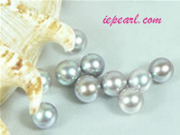 per 50pcs gray 7.5-8mm round loose freshwater pearl beads