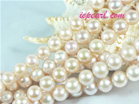 pink 10-11mm round freshwater pearl strand