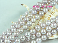purple 10-11mm round freshwater pearl strand