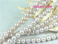 purple 8-9mm round freshwater pearl strand