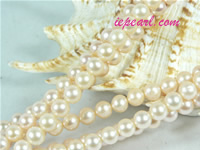 pink 7-8mm round freshwater pearl strand