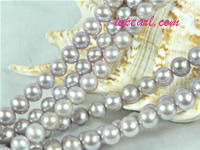 purple 7-8mm round freshwater pearl strand