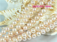 pink 6-7mm round freshwater pearl strand