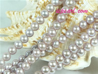 purple 6-7mm round freshwater pearl strand