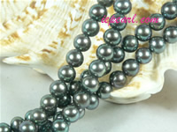 peacock green 6-7mm round freshwater pearl strand