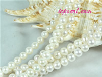 ivory white 6-7mm round freshwater pearl strand