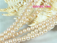 pink 6-7mm round freshwater pearl strand