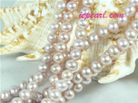 purple 6-7mm round freshwater pearl strand