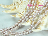 purple 3-3.5mm rice freshwater pearl strand