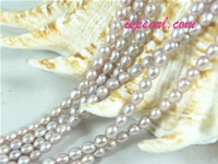 purple 2-2.8mm rice freshwater pearl strand