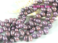aubergine 7-8mm dancing freshwater pearl strand