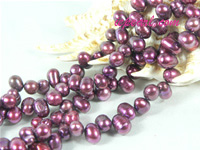 amaranth 7-8mm dancing freshwater pearl strand