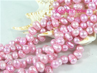 peach red 7-8mm dancing freshwater pearl strand