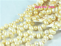 ecru 7-8mm dancing freshwater pearl strand