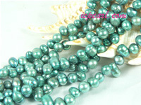 dark blue 6-7mm dancing freshwater pearl strand
