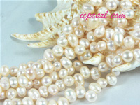 pink 6-7mm dancing freshwater pearl strand