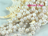 light purple 6-7mm dancing freshwater pearl strand
