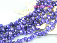 dark purple 4-5mm dancing freshwater pearl strand