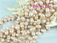 pink 6-7mm firecracker freshwater pearl strand