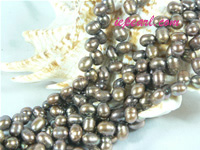chocolate 6-7mm firecracker freshwater pearl strand