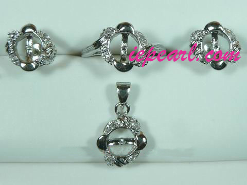 18k gp jewelry set mountings