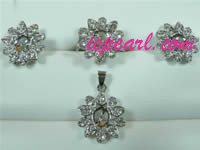 18k gp jewelry set mounting wholesale