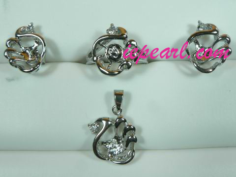 18k gp jewelry set mounting on sale