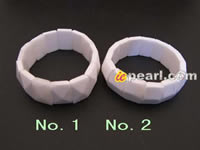 wholesale square faceted white deep sea tridacna bracelet
