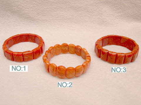 7.5" oblong red coral bracelets wholesale online