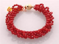 Wholesale stylish knitted red coral bead bracelet online