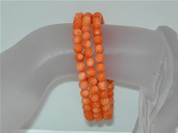 7.5" 5mm pink round coral bracelets wholesale online