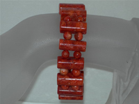 Wholesale 7.5" 15mm oblong red coral bracelets online