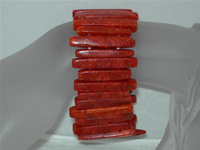 7.5" 30mm red branch coral bracelets wholesale
