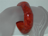 Wholesale 7.5" 20*30mm red oblong coral bracelets online