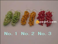 3cm different colors brance coral sterling dangling earring