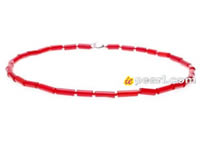 Wholesale 5*9mm columned red coral necklace online