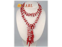 Wholesale strands 48 inches branch red coral necklace