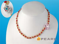 Wholesale hand knotted neck collar flower coral necklace online