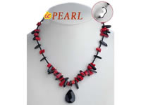 wholesale coral chips mixed agate chips stylish necklace online