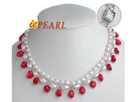 Wholesale double strands coral pearl necklace online