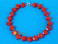 Wholesale 21*21mm red grass coral beads necklace online
